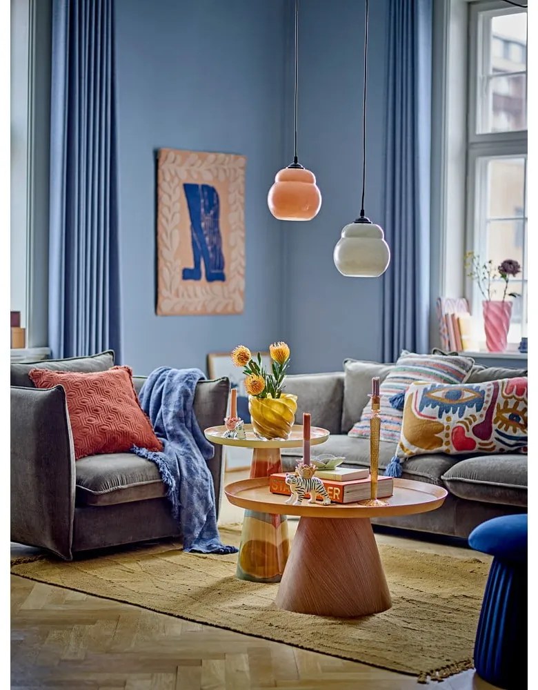 Lampadario grigio con paralume in vetro ø 19 cm Motella – Bloomingville