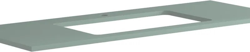 Top per lavabo semincasso Niwa18058 L 120 x H 1.8 x P 46 cm laccato opaco verde timo truciolare