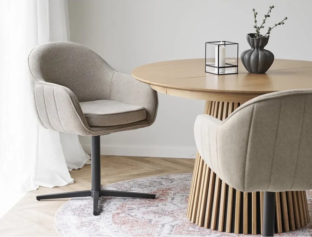 Set di sedie da pranzo grigio chiaro in imbottito con braccioli 2 pz Tamera – House Nordic