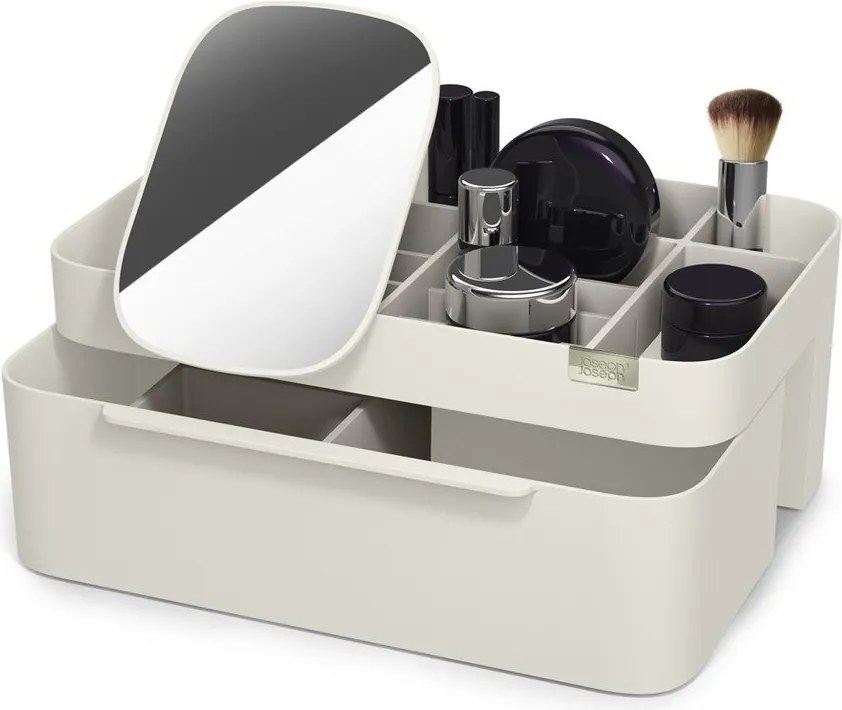Organizer da bagno beige in plastica per cosmetici Viva – Joseph Joseph