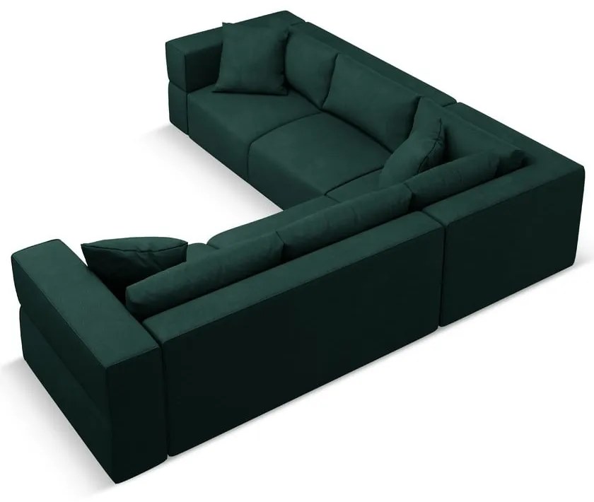 Divano angolare verde variabile Esther - Milo Casa