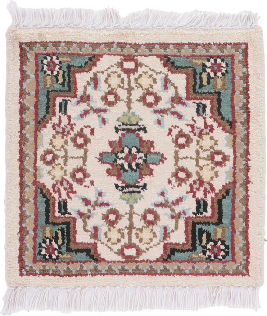 Agra Tappeto 30 x 30 (Indian) Annodato A Mano