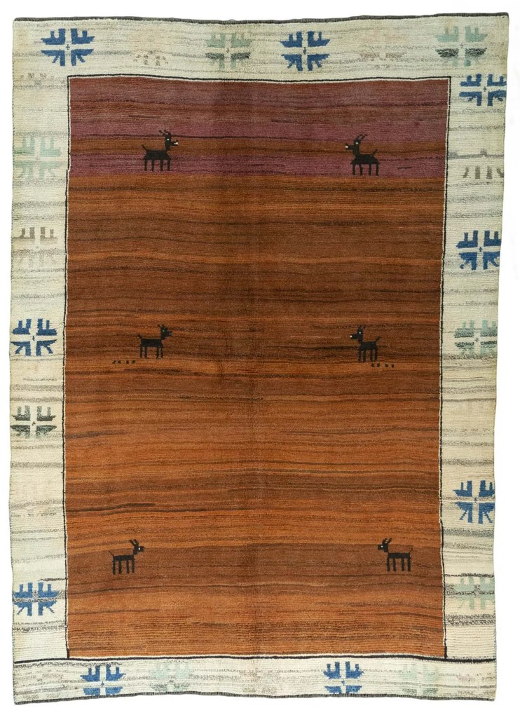 Gabbeh Tappeto persiano 250 x 180 Giallo (Iran) Annodato A Mano