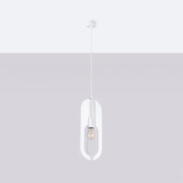 Sollux SL.1360 - Lampadario a sospensione con filo NICUS 1xE27/15W/230V bianco