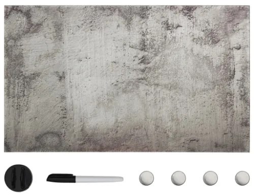 Lavagna Magnetica a Parete in Vetro 100x60 cm