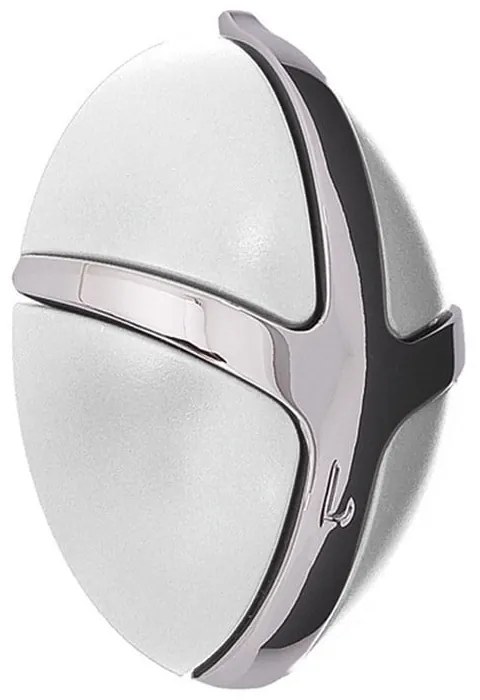 Gancio da parete bianco/color argento lucido in plastica Tick – Spinder Design