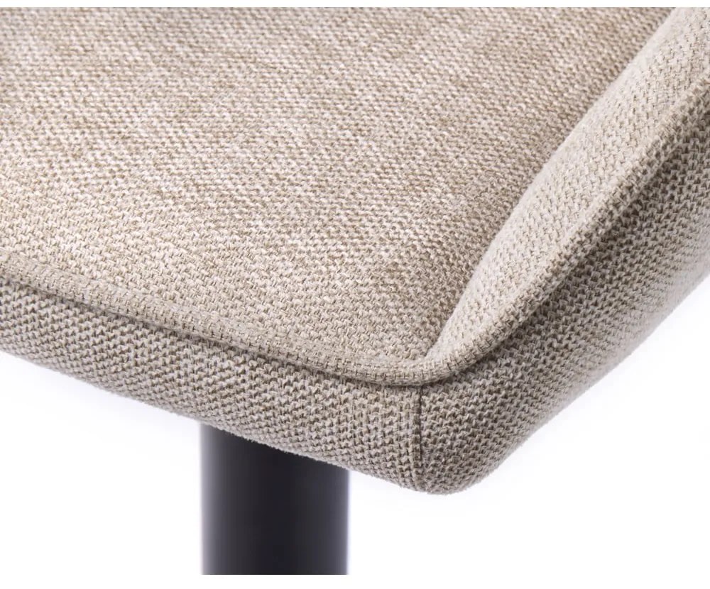 Sedia da pranzo beige in imbottito con braccioli Nolan – Unique Furniture