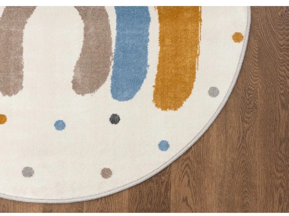 Tappeto per bambini giallo ocra e avorio ø120 cm Joyful Gold – FD