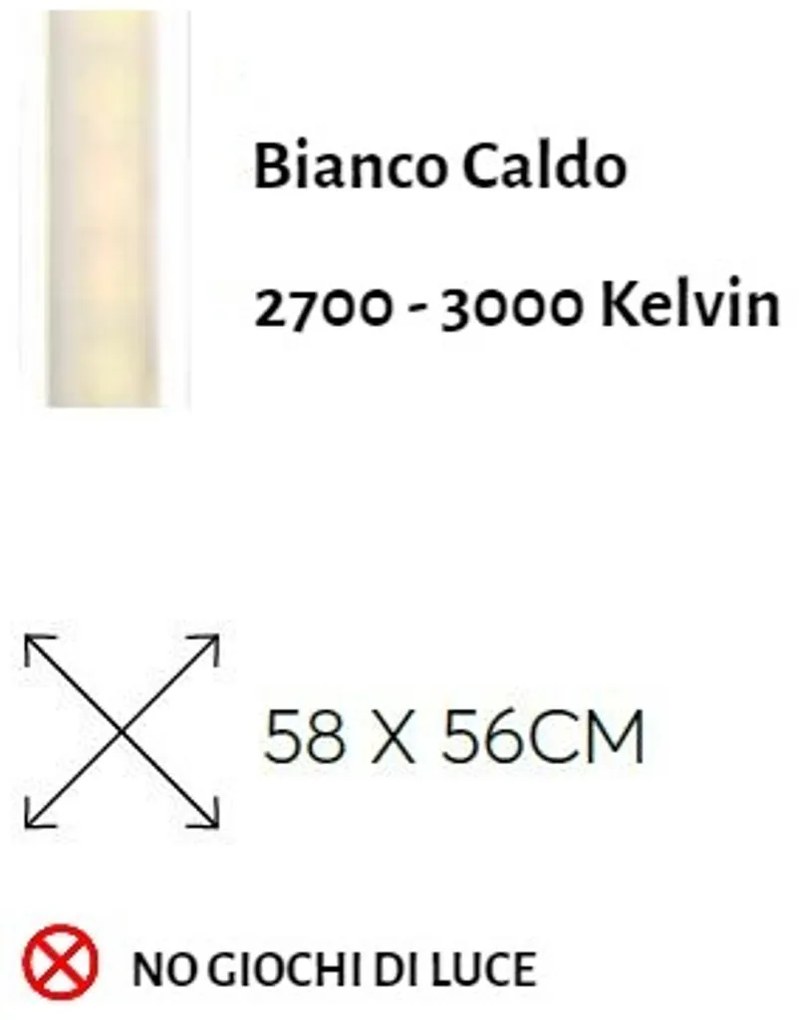 Stella Natalizia LED Neon Flex DOPPIA ILLUMINAZIONE 58x56cm IP44 Colore Bianco Caldo 2700 - 3000 °K