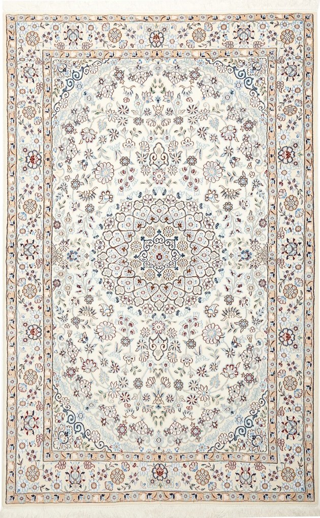 Nain Tappeto persiano 140 x 210 Beige (Iran) Annodato A Mano