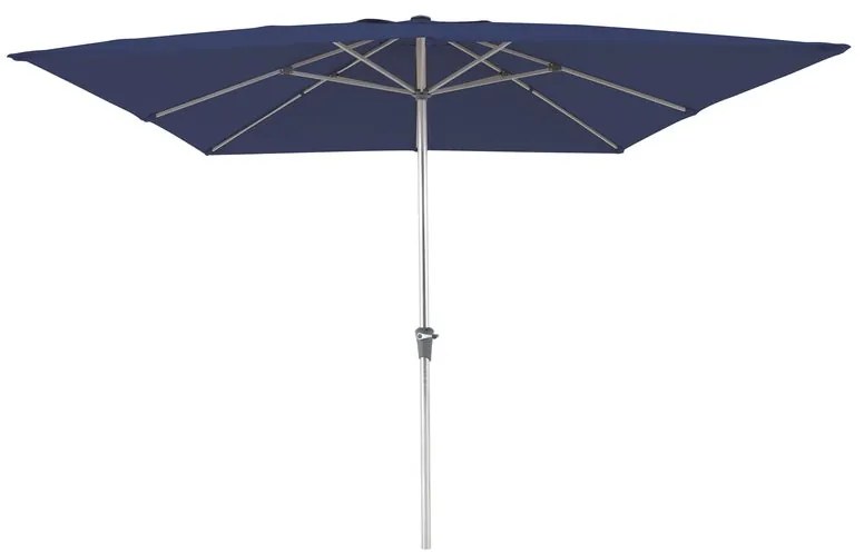 Ombrellone a palo centrale grigio Aura NATERIAL L 285 x 285 cm con telo blu