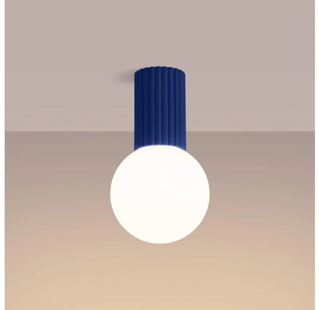 Sollux SL.1738 - Plafoniera da bagno HALO 1xG9/8W/230V IP44 blu