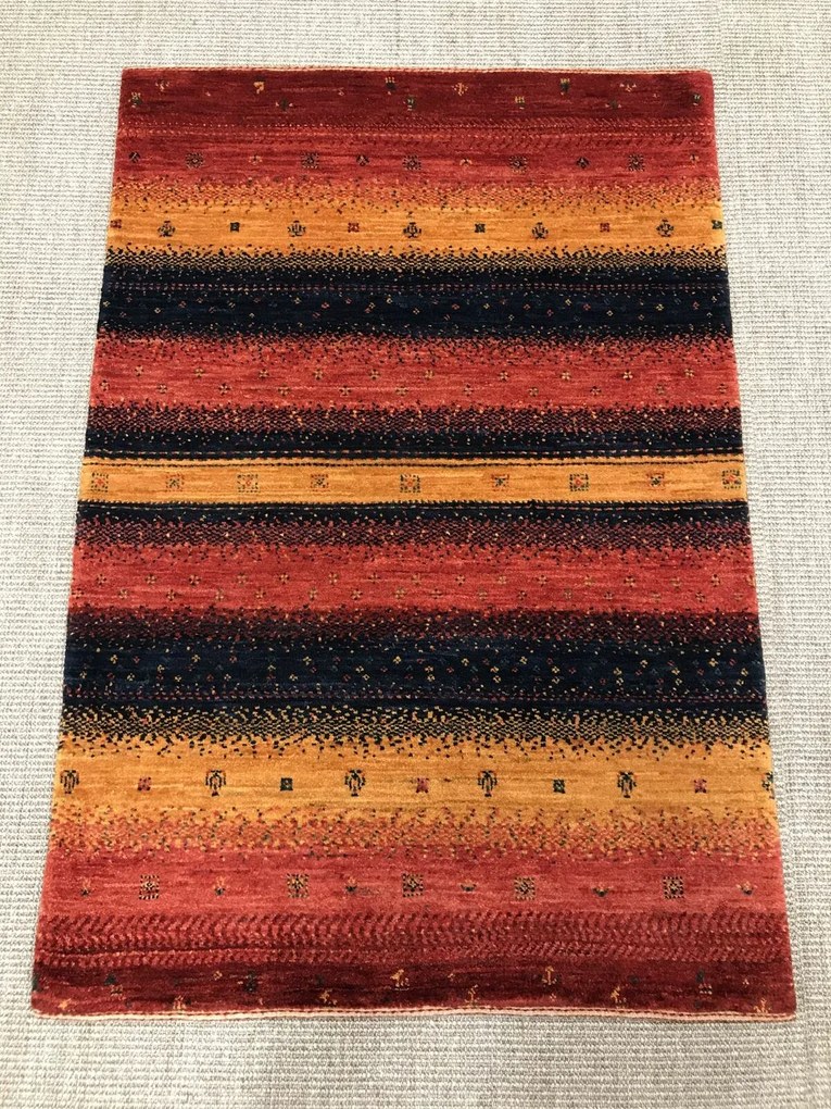 Loribaft Tappeto 80x120 Giallo (Iran) Annodato A Mano