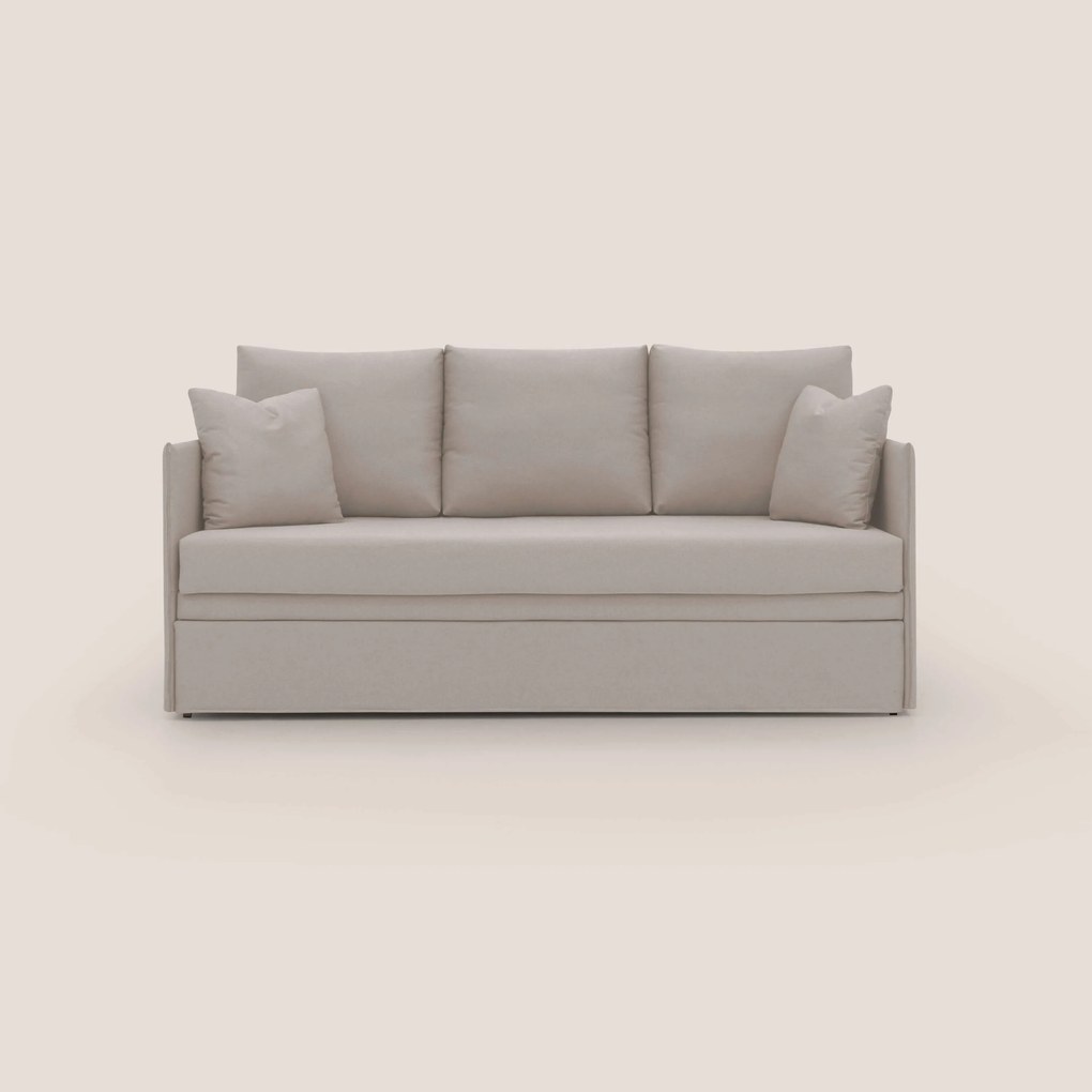 Brera Divano duplex con doppio letto in tessuto simil cotone impermeabile T13 panna