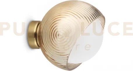 Bloom applique a parete 1 luce attacco e27 lampadina inclusa ottone