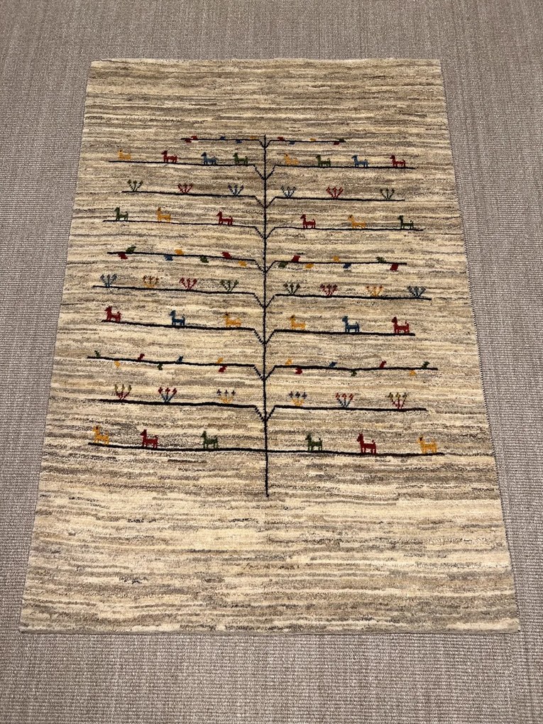 Gabbeh Tappeto 120 x 180 Beige (Iran) Annodato A Mano