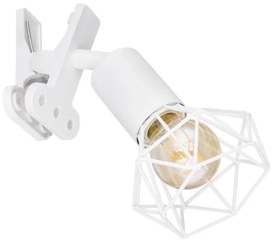 Globo 54802WK - Applique con clip XARA I 1xE14/40W/230V bianco