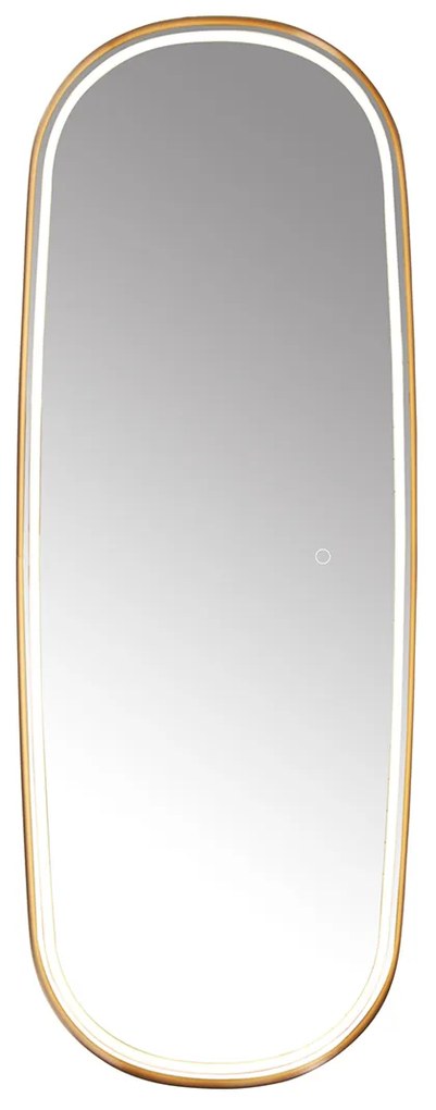 Specchio da bagno oro rosa con LED e dimmer touch - Geraldien