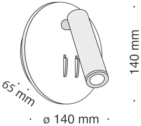 Maytoni C176-WL-01-6W-W - Luce Spot da parete a LED IOS LED/9W/230V bianco