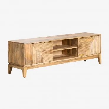 Mobile Tv 165x40 Cm In Legno Di Mango Baty Design Legno Naturale - Sklum