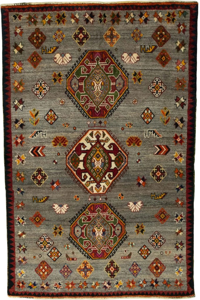 Gabbeh Tappeto 130 x 200 Beige (Iran) Annodato A Mano
