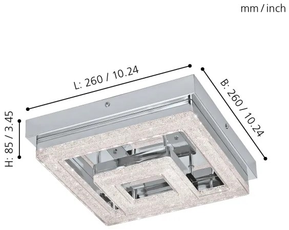 Eglo 95659 - Plafoniera LED FRADELO LED/12W/230V
