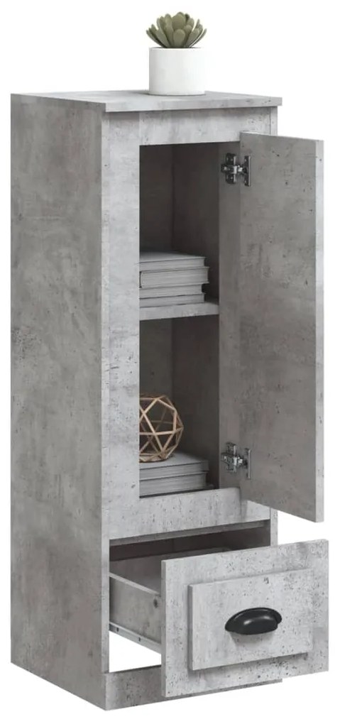 Credenza grigio cemento 36x35,5x103,5 cm in legno multistrato