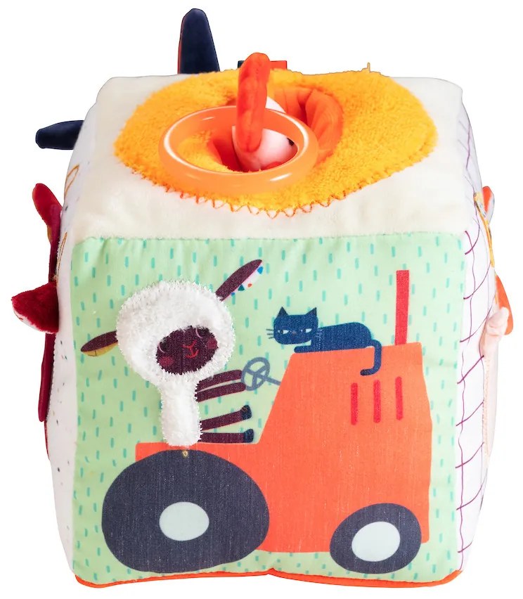 Lilliputiens - Cubo tessile per le attività - Fattoria