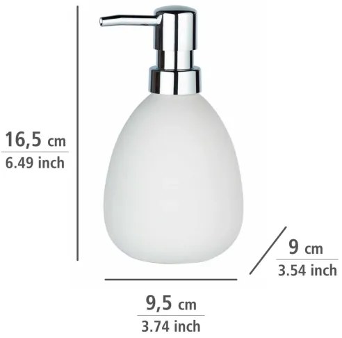 WENKO 24011100 - Dispenser di sapone POLARIS 390 ml bianco