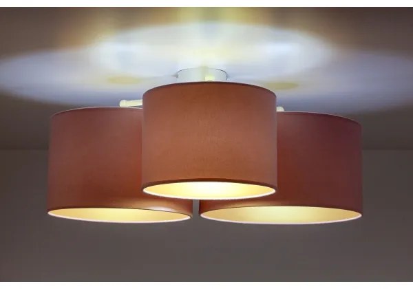 Duolla - Plafoniera ROLLER TRIO 3xE27/60W/230V rosa
