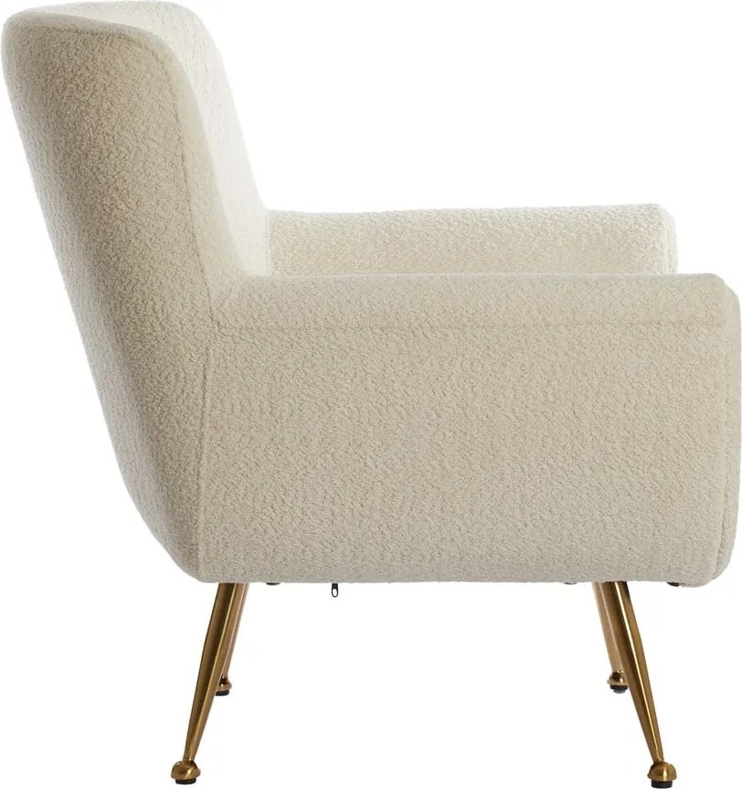 Poltrona crema in bouclé Vinstra - Light &amp; Living