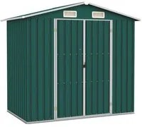 Capanno da Giardino Verde 205x129x183 cm in Acciaio Zincato cod mxl 65843