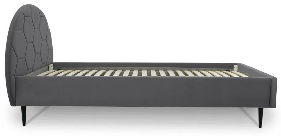 Letto grigio per bambini con contenitore 120x200 cm Mercury - Scandic