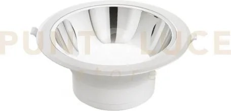 Incasso led mack bianco e cromo 25w 3050lm 3000k 23x10,2cm