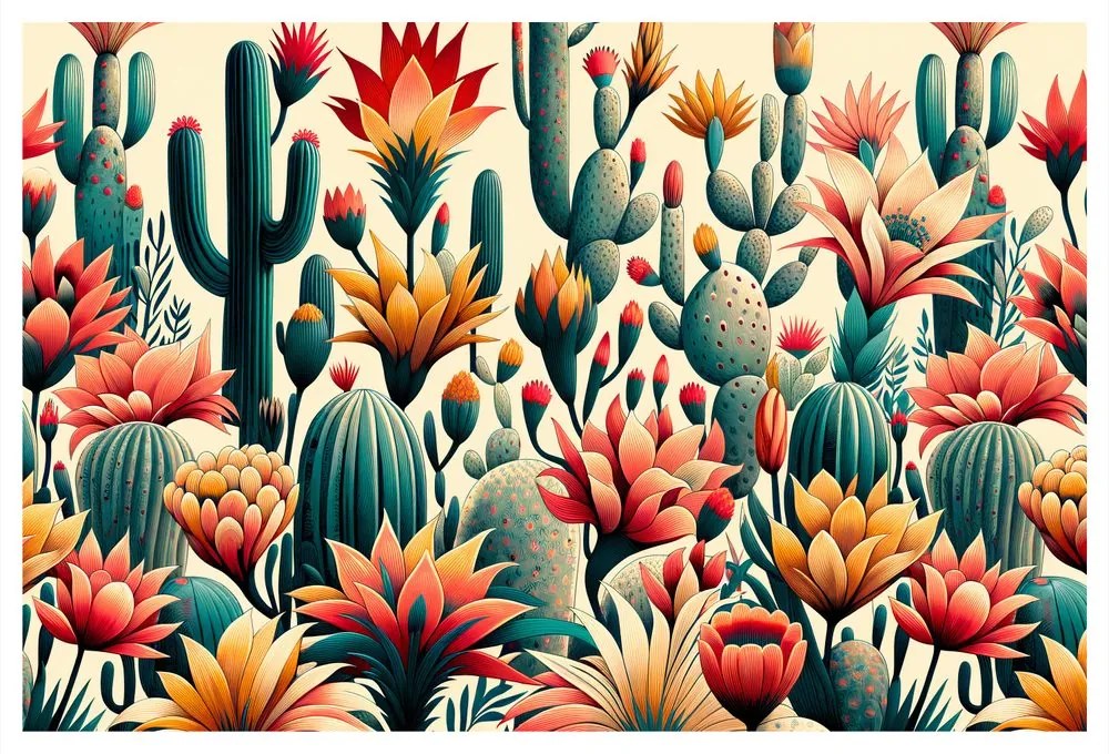 Quadro su tela – Cactus in fiore