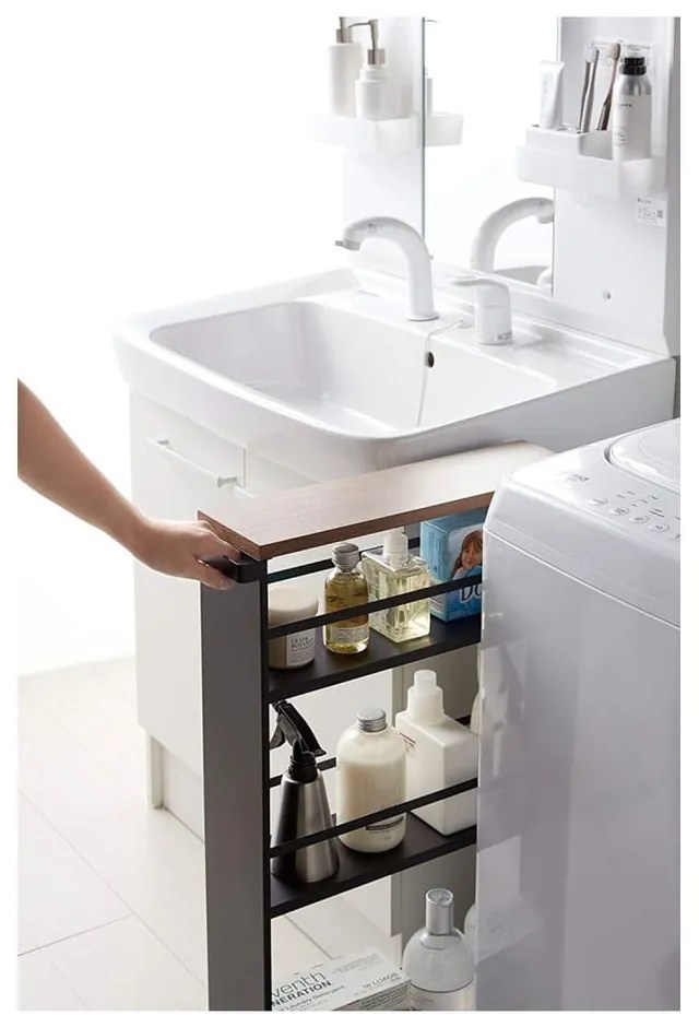 Mobile da bagno nero in metallo 47,5x81 cm Tower - YAMAZAKI