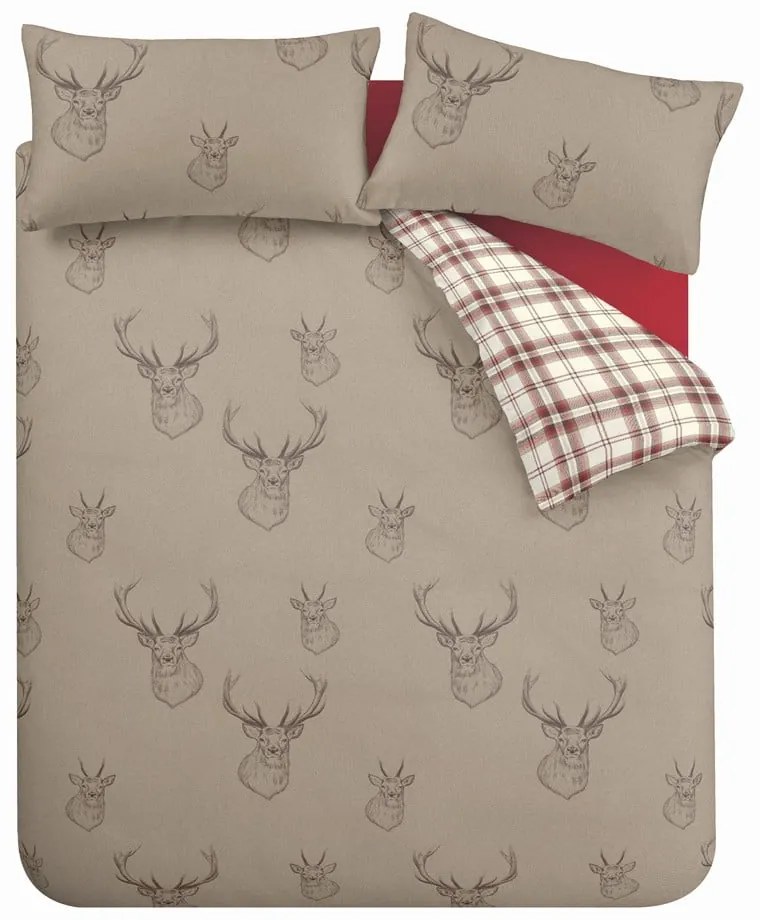 Biancheria da letto beige , 135 x 200 cm Stag - Catherine Lansfield