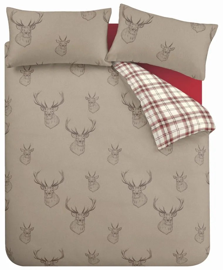 Biancheria da letto beige , 200 x 200 cm Stag - Catherine Lansfield