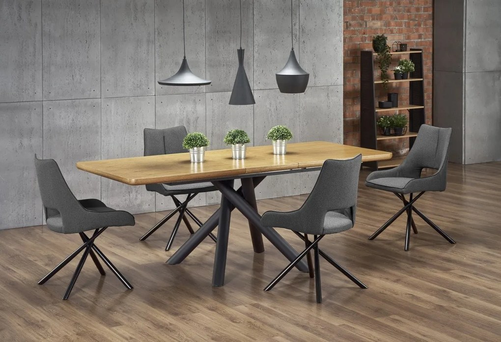 Tavolo allungabile Derrick in rovere - L160/200/200xl90xh75 cm