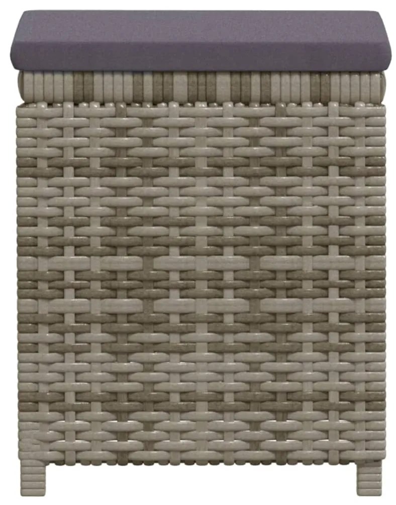 Set divani da giardino 6 pz con cuscini in polyrattan grigio