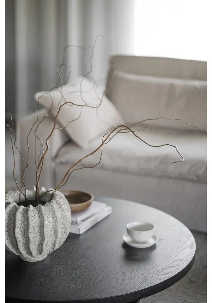 Tavolino rotondo nero in rovere ø 110 cm Boxford - Rowico