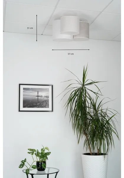 Brilagi - Plafoniera SNAKE 3xE27/15W/230V grigio/crema