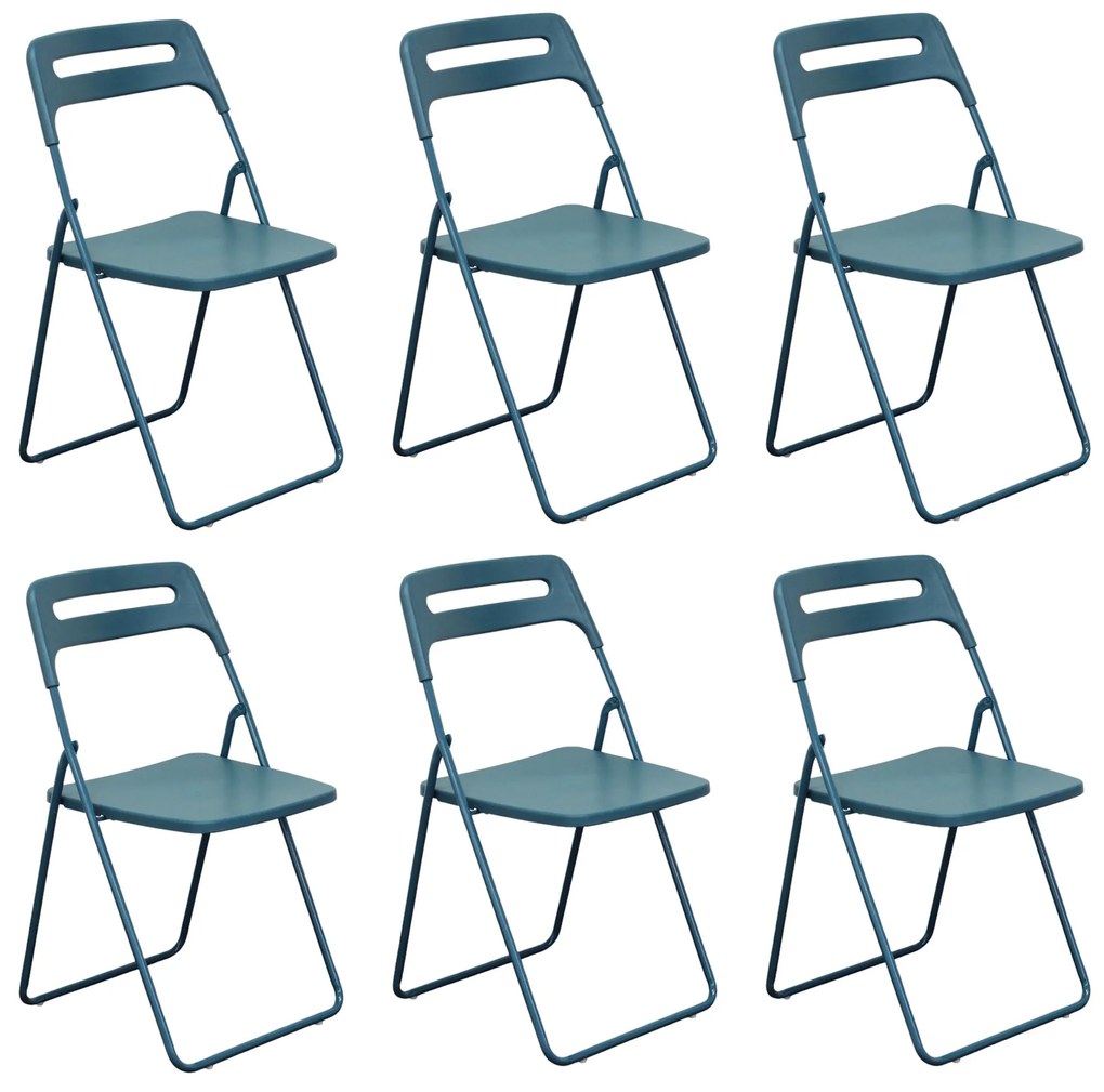 UXIOR - set 6 sedie in polipropilene pieghevole