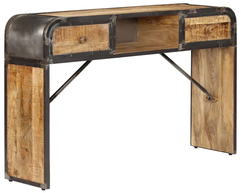 Credenza 120x30x75 Cm İn Legno Massello Di Mango /