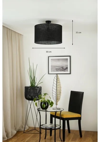 Brilagi - Lampadario TUBES ROLLER 1xE27/15W/230V Ø 50 cm nero