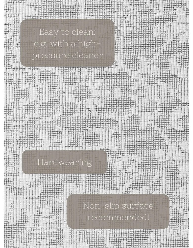 Tappeto da interno/esterno grigio/avorio 200x290 cm Duet Kona – NORTHRUGS