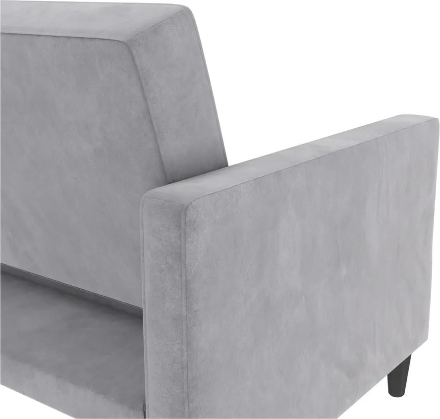 Divano grigio chiaro in velluto 203 cm Hartford - Støraa