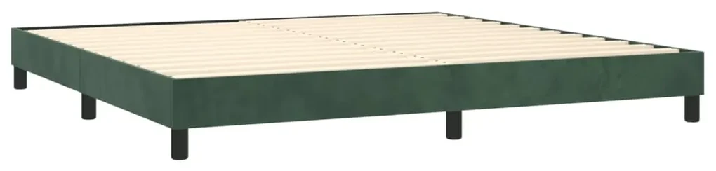 Giroletto a molle verde scuro 200x200 cm in velluto