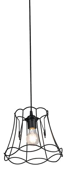 Lampada a sospensione retrò nera 25 cm - Granny Frame