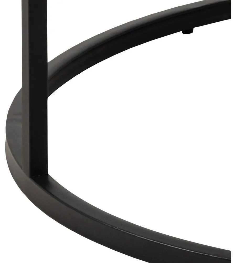 Tavolino rotondo bianco con piano effetto marmo ø 80 cm Spiro - Actona